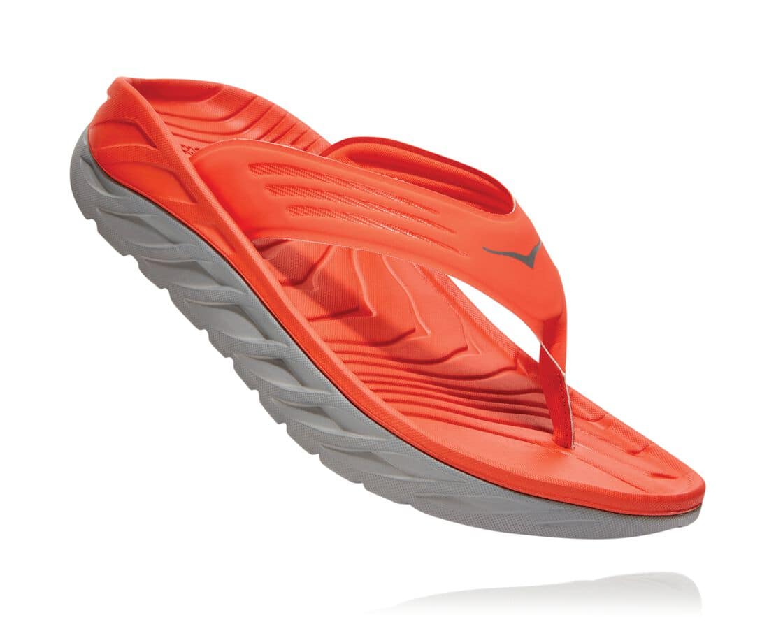 Hoka One One Ora Recovery Flip South Africa - Mens Recovery Sandals - Red,RGSOU-7516